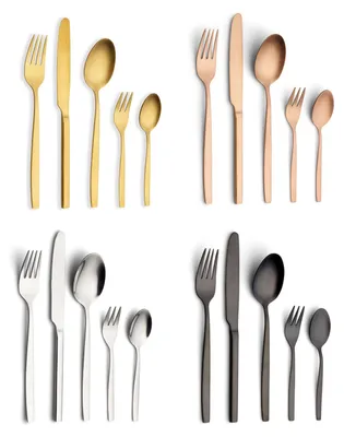 Produktbild von Tafelbesteck Positano - Black Edition, 30tlg für 6 Personen, Edelstahl 18/10