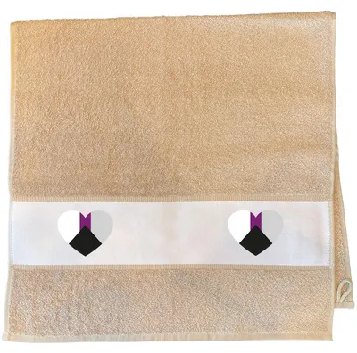 Produktbild von Huuraa Handtuch Demisexuell Pride Flagge LGBTQ Herz 50x100cm Sand Baumwolle Handtuch Geschenkidee