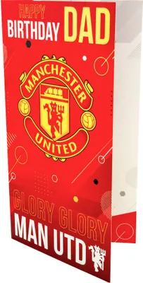 Produktbild von Manchester United FC - Geburtstagskarte "Dad" - Karton TA11887 (Einheitsgröße) (Rot/Gelb/Weiß)