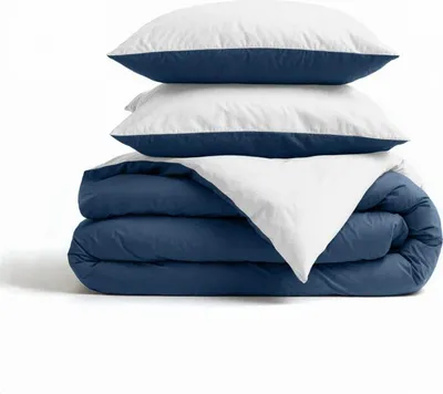 Obrázok produktu pre Sleeptime, obojstranná prikrývka, tmavomodrá/biela, 240 x 200/220 cm