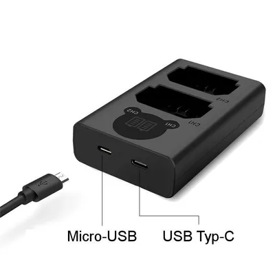 Produktbild von 2x Trade-Shop Akku ersetzt Sony NP-FZ100 1600mAh + Doppel-Ladegerät Dual Charger Micro-USB Typ-C kompatibel mit Sony Alpha 8S III ILCE-7M4 ILCE-9M2