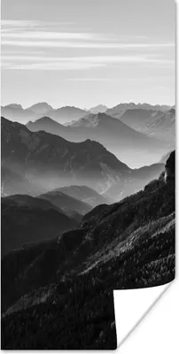 Produktbild von MuchoWow® Poster Berge - Natur - Nebel 20x40 cm - Plakat - Foto