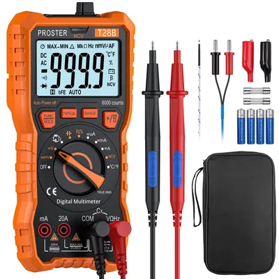 Productafbeelding van Digitale multimeter 6000 NCV TRMS met krokodillenklemmen voor spanningstest