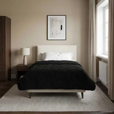 Produktbild von "Schlussverkauf" Ganzjahresbettdecke Gepolstert - Schwarz 140x220 cm - Bettdecken C452