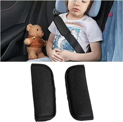 Image de Lot de 2 coussins d'épaule lavables pour ceintures de sécurité de voiture