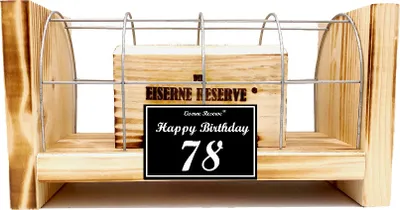 Produktbild von 78 Happy Birthday - Eiserne Reserve Gitterbox Geldgeschenk 78. Geburtstag