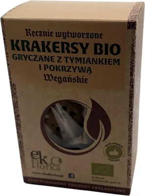 KRAKERSY GRYCZANE Z TYMIANKIEM I POKRZYWĄ BIO 90 g - EKOFLORKA