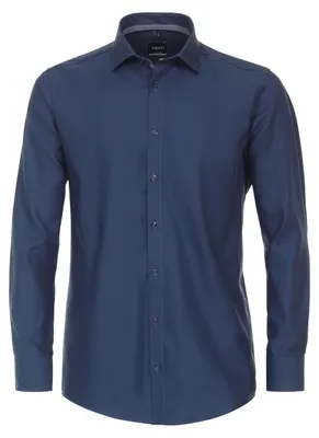 Produktbild von VENTI Herren Businesshemd Langarm Kent Modern-Fit Twill Blau 39