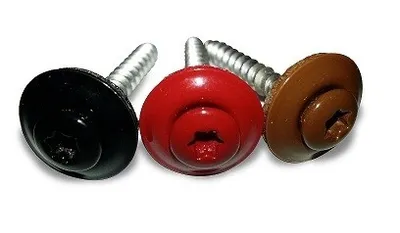Produktbild von Klemmschraube + EPDM, RAL 9010 4,5 x 60 A2 - D.P.M. 15mm, TX20, weiß - Packung mit 200 Stück