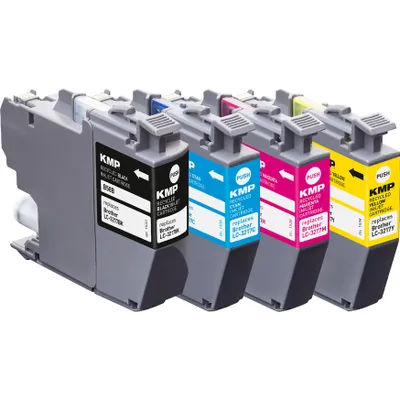 Produktbild von KMP Tintenpatrone passend für Brother LC3217BK, LC3217C, LC3217M Multipack