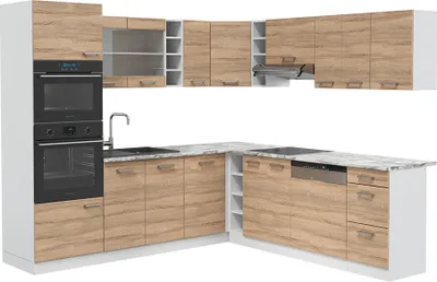 Produktbild von Eckküche Vicco R-Line Sonoma 247 x 46 cm ohne Arbeitsplatte, Model 37694