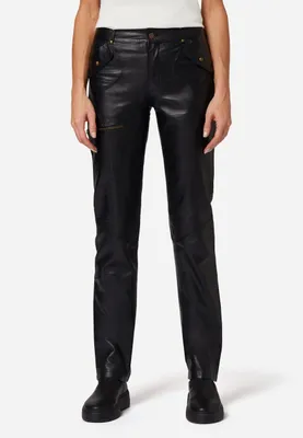 Produktbild von Damen Lederhose Lederjeans Ricano INSPIRIT – Schwarz / M