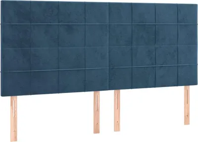 Obrázek produktu pro vidaXL Čelo postele tmavě modré 200 x 5 x 118/128 cm sametové