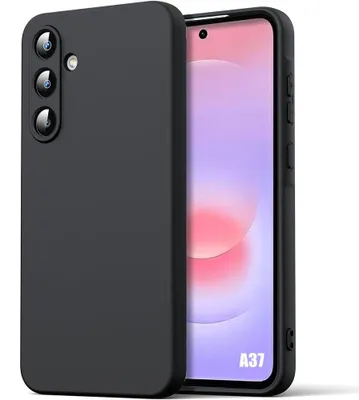 Image de Coque pour Samsung Galaxy A37 5G, Protection Silicone Souple Doux Anti-Rayures Antichoc - Noir