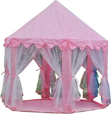 Produktbild von Spielzelt in Hausform für Kinder, rosa, 140 x 135 cm