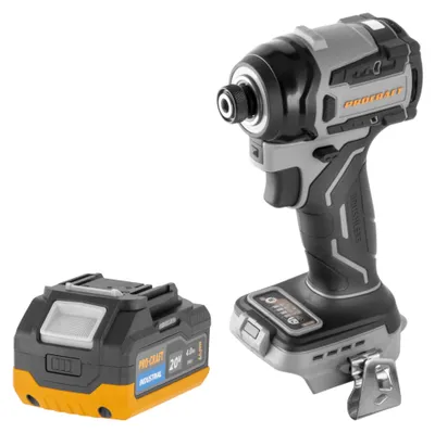 Produktbild von Procraft Industrial ID20Abb Akku Schlagschrauber 20 V 180 Nm 1/4" + 1x Akku 4,0 Ah - ohne Ladegerät