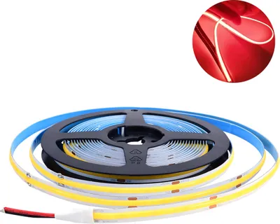 Produktbild von 4M COB LED Streifen 12V Rot 224LEDs/m Lichtband Lichtleiste für Schlafzimmer Küche Home Innen Deko