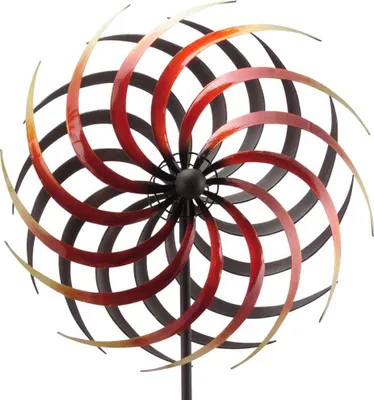 Produktbild von Windrad Gartendeko Metall Blüte gegenläufig 186 cm