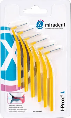 Produktbild von Miradent Interdentalbürste I-Prox L 0,4 mm pink 6 St