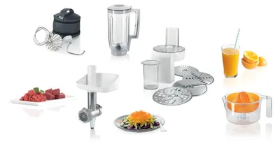 Produktbild von Bosch MUM58259, 3,9 l, Edelstahl, Weiß, Tasten, Mixen, 1,1 m, 2,7 kg