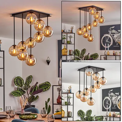 Produktbild von Fossobiubo Deckenlampe aus Metall/Glas in Schwarz