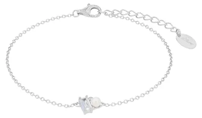 Produktbild von s.Oliver Damen Armband 2039697 Silber 925 synth. Zirkonia, Süßwasserzuchtperle