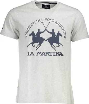 Produktbild von LA MARTINA Herren KURZARM-T-SHIRT Grau XMR011JS206_243E484_GRIGIO0100 : Größe - XL Größe: XL