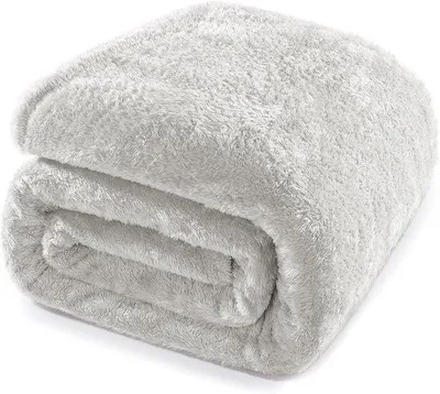Immagine prodotto di Coperta in pile calda - Due metri, grigio argento