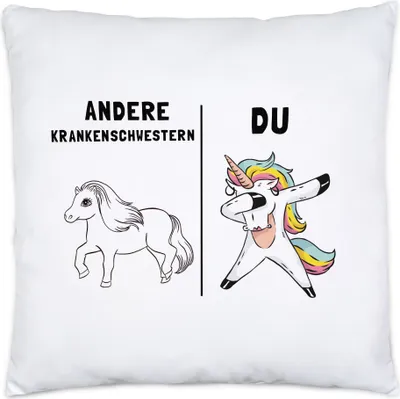 Produktbild von Andere Krankenschwestern Du Kissen inkl. Füllung Krankenschwester Einhorn Kollegin Abschiedsgeschenk Rente Ruhestand
