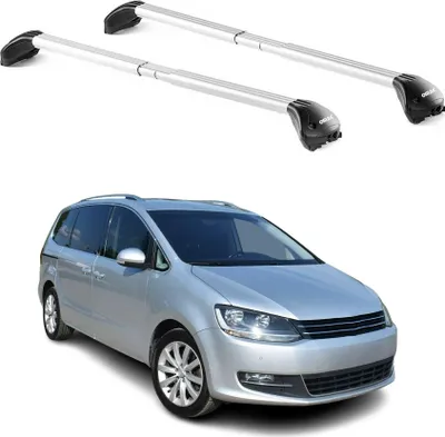 Produktbild von Dachträger Grundtäger für VW Sharan 7N 2010-2022 5 tür 100kg Alu Silber 2x ABE