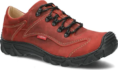 Produktbild von nagaba Wanderschuhe Herren Trekkingschuhe Herrenschuhe Echtleder, Rot, 43