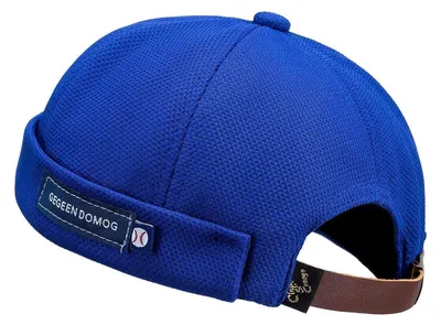 Produktbild von Docker Cap Herren Damen Verstellbar Kappe Ohne Schirm Seemannsmütze 54-60 cm Blau Sportbaumwolle