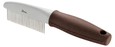Produktbild von HUNTER SPA Pflegekamm, rotierende Zinken, 21 x 4 cm, grau/braun