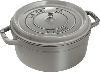 Produktbild von Staub 40509-312-0, 5,25 l, Rund, Graphit, Grau, Eisenguss, Emaille, Gas, Induktion