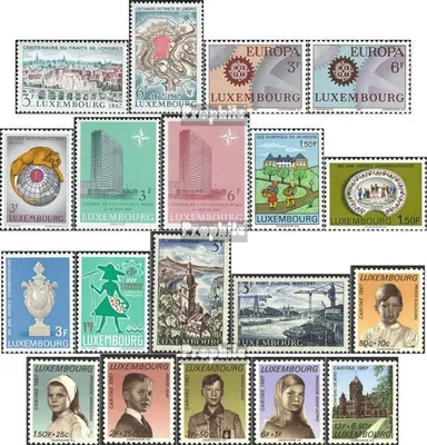 Produktbild von Briefmarken Luxemburg 1967 Mi 746-764 (kompl.Ausg.) Jahrgang 1967 komplett postfrisch Sondermarken