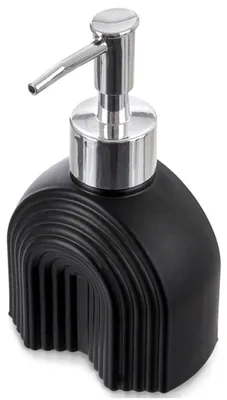 Produktbild von Seifenspender aus Glas, mattschwarz, 180 ml