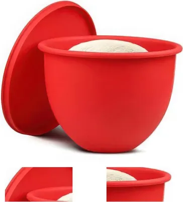 Produktbild von Silikonschüssel 3-in-1 Einsatz, KitchenAid Küchenmaschine, Lebensmittelschüssel mit Deckel, Hitzebeständig, Back Zubehör