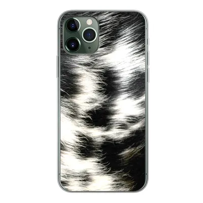 Produktbild von MuchoWow® Handyhülle Schutzhülle Hülle für iPhone 11 Pro Die Kuhhaut einer Langhornkuh Silikon Softcase Handy Hülle - Handy