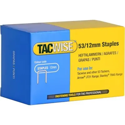 Produktbild von TACWISE Heftklammern 53/12 mm verzinkt 5.000 Stück