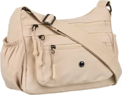 Obrázek produktu pro Peterson Dámská crossbody kabelka béžová polyester 30 cm