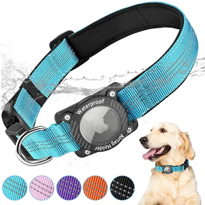 Produktbild von Hundehalsband GPS-Tracker Halsband - Wasserdicht - Reflektierend - Größe M 30 bis 49 cm