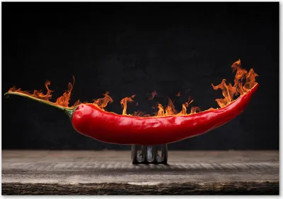 Produktbild von Tulup® Glas-Bild - 100 x 70 - Wandbild aus Glas - Wandkunst - Wandbild hinter gehärtetem Sicherheitsglas - Essen & Getränke - Chilischote - Rot