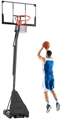 Produktbild von SPORTNOW Basketballkorb Outdoor 245-305cm Höhenverstellbar für Jugendliche