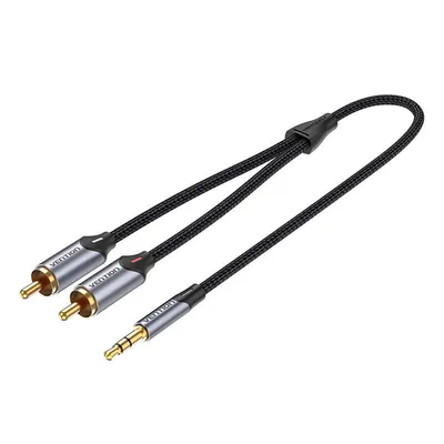 Zdjęcie produktu dla Kabel audio 2xRCA to 3.5mm Vention BCNBD 0.5m (szary)