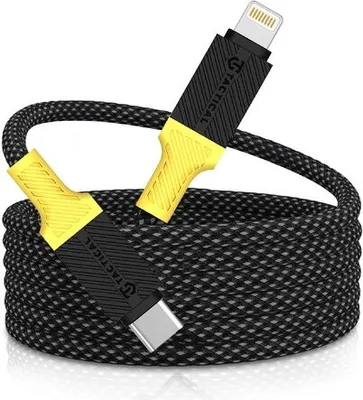 Produktbild von Tactical MagRope USB-C/Lightning 1m schwarz/gelb