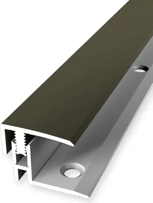 Produktbild von PROVISTON | Einschubprofil | Parkettausgleich | Breite: 21 mm | Höhenausgleich: 12 - 17 mm | Länge: 2000 mm | Aluminiumprofil | Bronze | 1 Stück