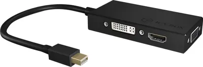 Produktbild von RAIDSONIC ICY BOX 3-in-1 Mini DisplayPort zu HDMI, DVI-D und VGA Grafikadapter