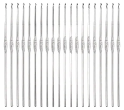 Produktbild von Häkelnadeln aus Edelstahl - 20 Stück Set - Zum Stricken und Handarbeiten - 1,5 mm