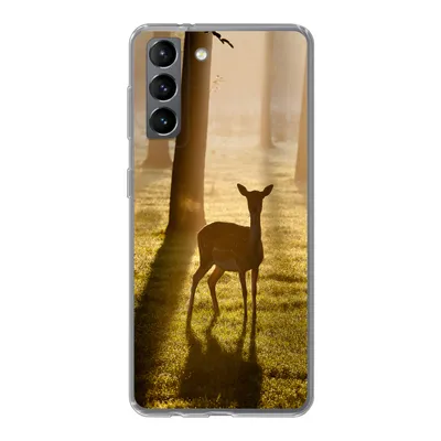 Produktbild von MuchoWow® Handyhülle Schutzhülle Hülle für Samsung Galaxy S21 Hirsche - Sonne - Bäume Silikon Softcase Handy Hülle - Softcase