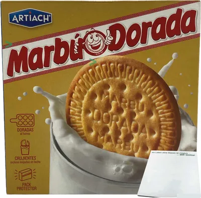 Produktbild von Artiach Marbu Dorada Galletas Spanische Kekse (600g Packung) + usy Block